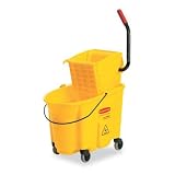 Rubbermaid Commercial 748018YW Wavebrake 26-Quart Side Press Mop Bucket & Wringer Combo, Yellow