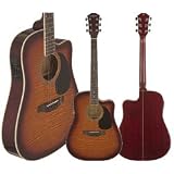 Carlo Robelli W4103FCS Acoustic Electric Guitar (Flame Coffee Burst)