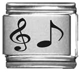 Clearly Charming Music Note Laser Italian Charm