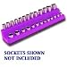 1/4 in. Drive Magnetic Purple Socket Holder 4-14mm