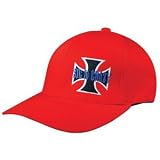 Nu-Fit Cap, Iron Cross, Red, S/M