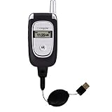 Retractable USB Cable for the Motorola V190 with Power Hot Sync and Charge capabilities - Gomadic Brand w/ TipExchange Technology