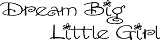 Dream Big Little Girl vinyl lettering wall sayings art decal quote sticker