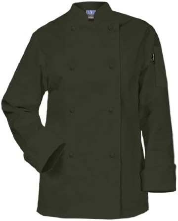 Newchef Fashion Olive Ladies Chef Jacket Long Sleeves