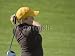 Wallmonkeys Peel and Stick Wall Decals - Female College Golfer Swinging Fairway Wood - Removable Graphic