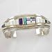 Inlaid Sterling Silver,14kt. Gold, Opal and Sugilite Bracelet by Jim Harrison and Wilbur Manning, #11253