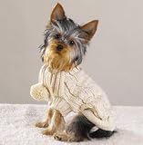 NATURAL - SMALL - Pure Wool Sweater - FASHIONABLE DOG SWEATER -