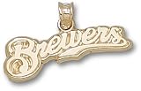 Milwaukee Brewers 3/8 Charm/Pendant -14K/10K, Stainless Steel or Gold Plated