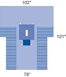 ^Proxima Laparotomy T-Drape - W/Instrument Pad Min.Order is 1 CS ( 12 Each / Case; )