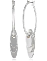 Kenneth Cole New York Shiny Silver Disc Hoop Earrings