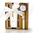 Enchanted Meadow Opulent Living Jeweled Gift Set in Silk (White Grapefruit, Bergamot, Lime & Rosemary): Moisturizing Hand & Body Lotion, Mineral Salt Bath Soak & Travel Candle