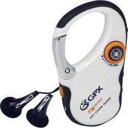 Keychain FM Radio with Compass and Built-In Flashlight by GPX