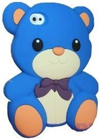 Angelseller XKM 3D Teddy Bear Silicone Soft case cover for Apple iPhone5 5G &amp; 5th Blue
