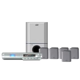 JVC TH-M45 5-Disc Progressive Scan Home Theater System (Silver)