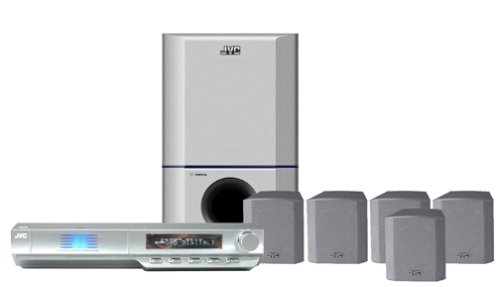 JVC TH-M45 5-Disc Progressive Scan Home Theater System (Silver)