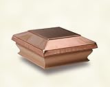 Woodway Products 870.3347 Mahogany Copper Flat Top Post Cap, 6-by-6-Inch