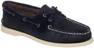 Sperry Top-Sider Women's A/O 2 Eye Black/Buck/Black (Teddy Fleece) Boat Shoe 6 M (B)