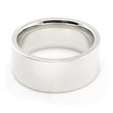 14K White Gold Wedding Bands 8mm flat comfort-fit