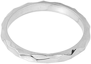 Solid 10k White Gold Spike Band Baby Ring, Size 1