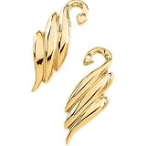 14K Yellow Gold Earring Jacket