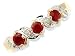9ct Gold Ruby and Diamond Half Eternity Ring