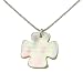 White Mother-of-Pearl Cross Pendant on a Sterling Silver Box Chain