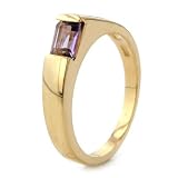 14K Contemporary Amethyst Ring