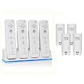 Invero Nintendo Wii Quad Charge Charger Remote Station Dock Stand with 4 Rechargeable Battery Packs plus LED Light (WORKS WITH MOTION PLUS CONTROLLERS OR WITHOUT)