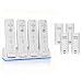 Invero Nintendo Wii Quad Charge Charger Remote Station Dock Stand with 4 Rechargeable Battery Packs plus LED Light (WORKS WITH MOTION PLUS CONTROLLERS OR WITHOUT)