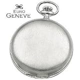 Sterling Silver Satin Finish Dress Pocket Watch from Euro Geneve 