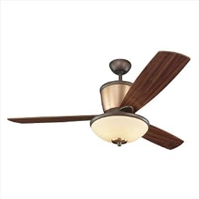 Monte Carlo 3BVR52RID Bonaventure 52-Inch 3-Blade Fan with Remote, Light Kit and American... by Monte Carlo