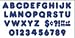 READY LETTERS 2 INCH CASUAL BLUE