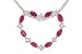 1 Carat Ruby and Diamond 14K White Gold Heart Pendant w/Chain