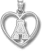 Appalachian State Mountaineers A Heart Pendant - Sterling Silver Jewelry