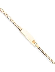 8 Inch 14k Gold Non-enameled Medical ID Bracelet