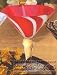 Global Amici Criss Cross Red Martini Glass