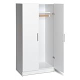 Elite 32 Inch Multi-use Wardrobe Cabinet In White Finish