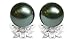 18K white gold Veda Black Tahitian cultured pearl title=