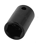 uxcell 6-ポイントソケット　アクスルナット　12.7mmスクエアソケット　クロムバナジウムスチール　磁気　16mm六角サイズ