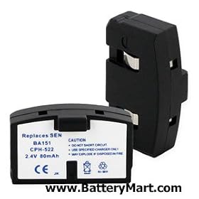 Empire replacement battery for Sennheiser BA151