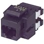 Crimpless RJ45 Keystone Type Jack Black