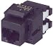 Crimpless RJ45 Keystone Type Jack Black