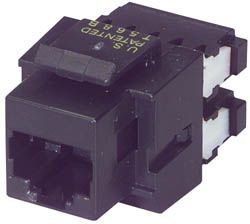 Crimpless RJ45 Keystone Type Jack Black