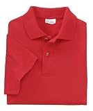Upscale Men's 100% Cotton Short Sleeve Jersey Knit Sport Shirt - Red