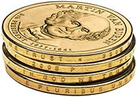 2008 Martin Van Buren Presidential $1 Coin - 8th President, 1837-1841