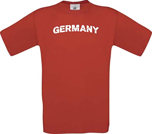 ShirtInStyle Kids-T EM WM Trikot GERMANY mit Ihren Wunschname und Ihrer Wunschnummer, Rot 140