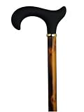 Walking Cane- Natural cherry. This walking stick cane has an ergonomic soft touch derby handle. This walking aid is designed for that elegant man. This wooden cane has a weight capacity of 250 pounds and 36 inches long