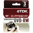 TDK 2X DVD-RW 8CM 1.4 GB DVD-RW 3 Pack in Jewel Case