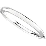 14K White Gold Bangle Bracelet