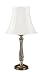 Lighting Enterprises T-6701/6701 Crystal Lamp with Toned Solid Brass Accent Table Lamp with Cream Hand Sewn Shade
